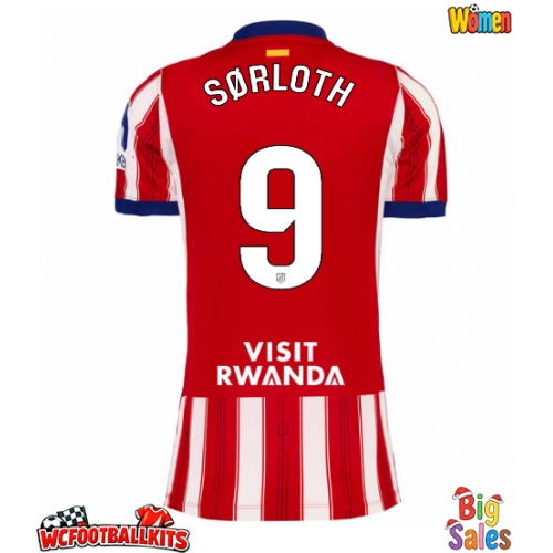 Atletico Madrid Alexander Sorloth #9 Replica Home Stadium Shirt for Women 2026-27 Short Sleeve
